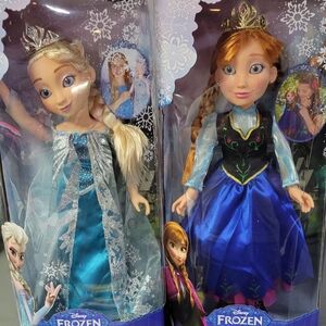 Disney Frozen Elsa and Anna Dolls - Blue and Purple